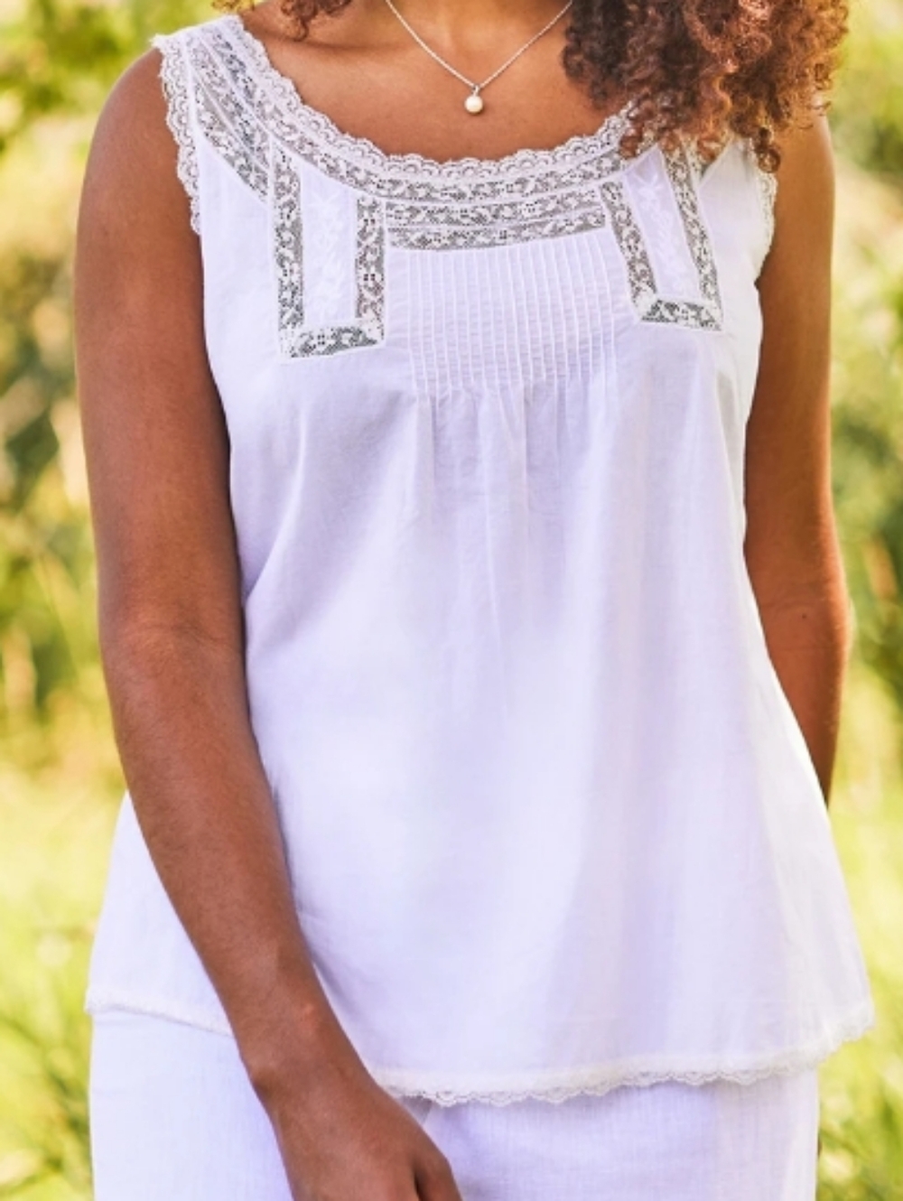 April Cornell Deicate Cotton & Lace Camisole